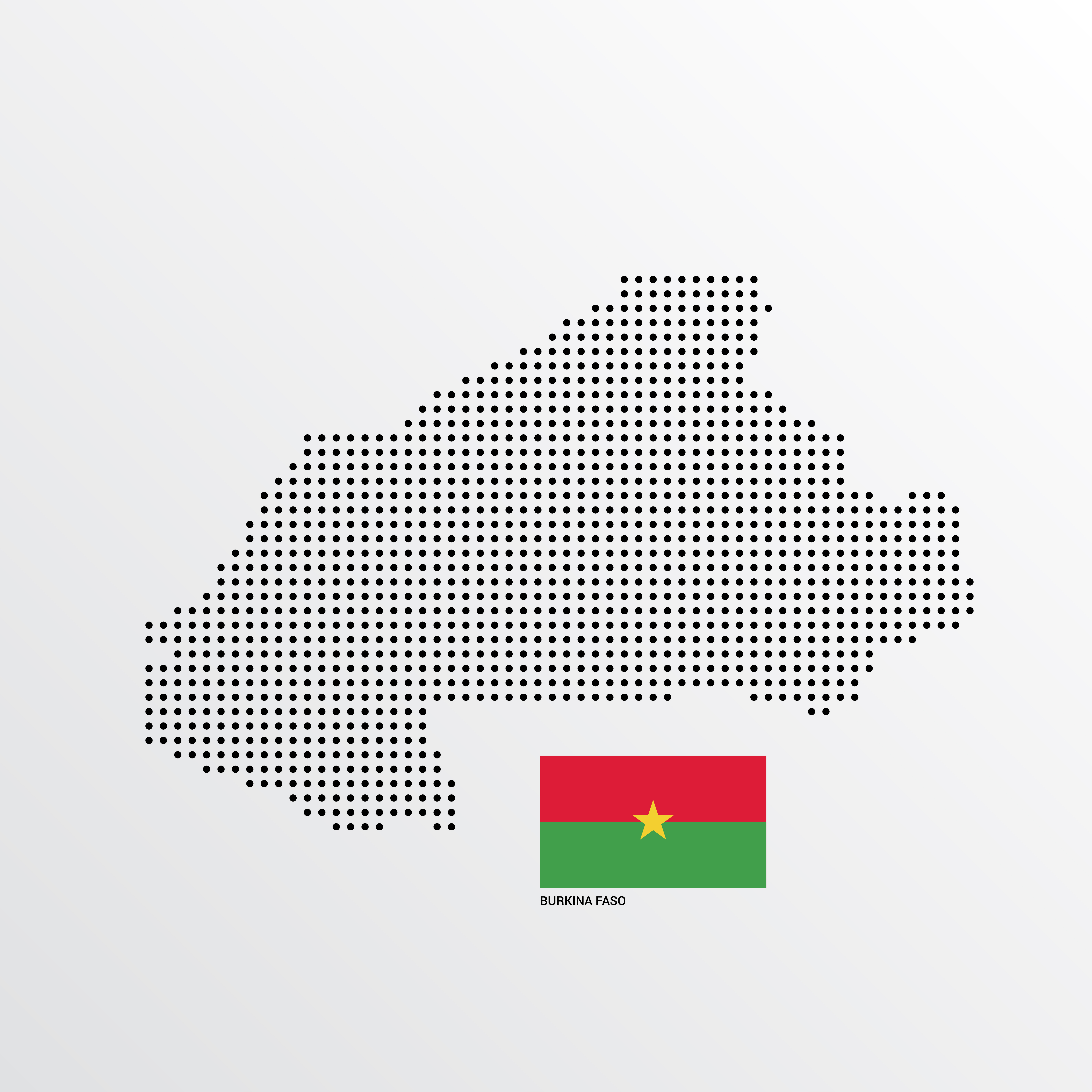 Burkina faso flag and map